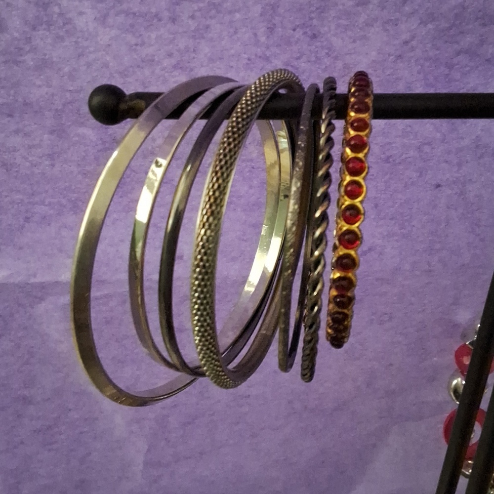 Assortment of bangle bracelets